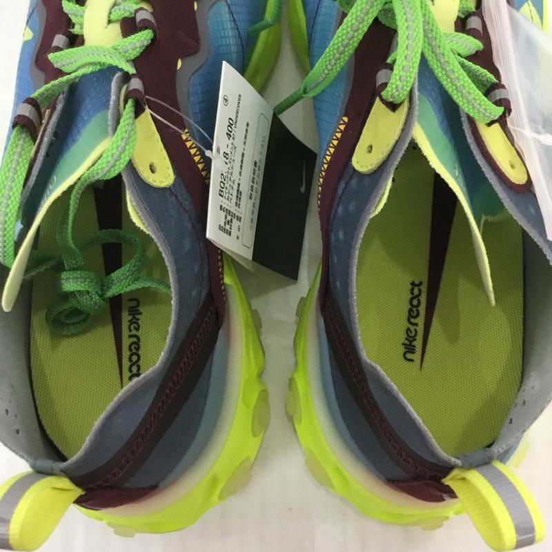 ナイキ NIKE スニーカー スニーカー BQ2718 400 REACT ELEMENT 87 UNDERCOVER 28cm 箱有 28.0cm ロゴ、文字 黄 / イエロー / X 紫 / パープル / X 水色 / ライトブルー /  メンズ USED 古着 中古 10069485