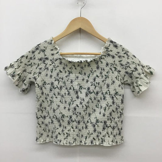 オリーブデオリーブ OLIVE des OLIVE カットソー 半袖 M 花柄 アイボリー / アイボリー /  レディース USED 古着 中古 10069511