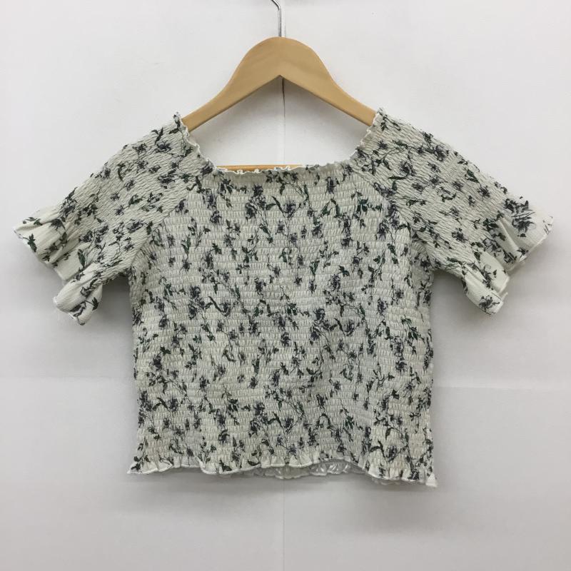 オリーブデオリーブ OLIVE des OLIVE カットソー 半袖 M 花柄 アイボリー / アイボリー /  レディース USED 古着 中古 10069511