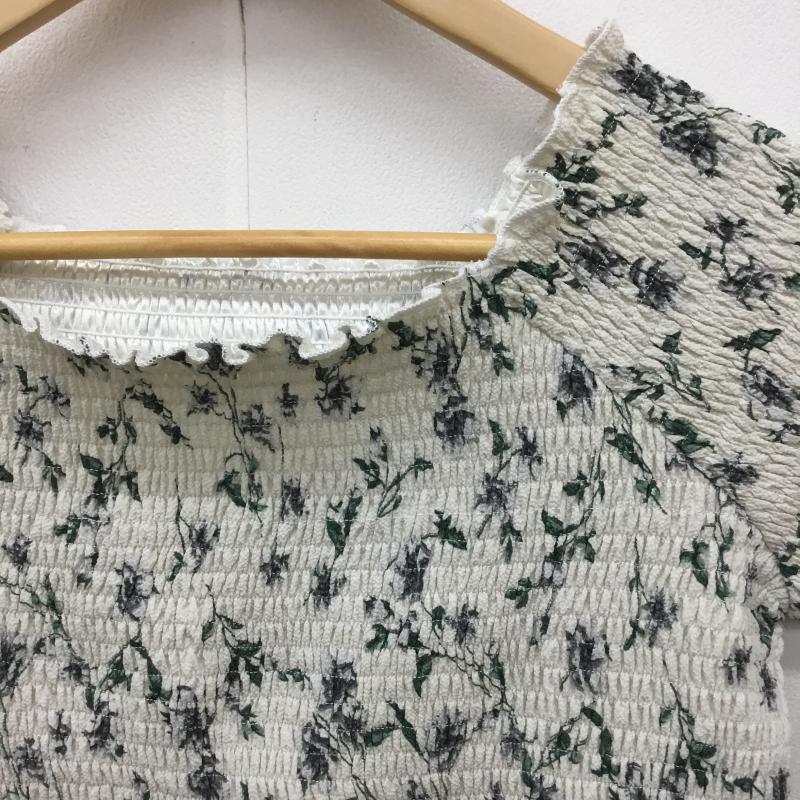 オリーブデオリーブ OLIVE des OLIVE カットソー 半袖 M 花柄 アイボリー / アイボリー /  レディース USED 古着 中古 10069511