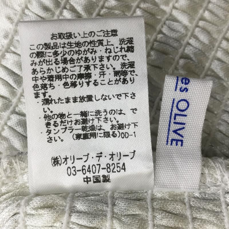 オリーブデオリーブ OLIVE des OLIVE カットソー 半袖 M 花柄 アイボリー / アイボリー /  レディース USED 古着 中古 10069511