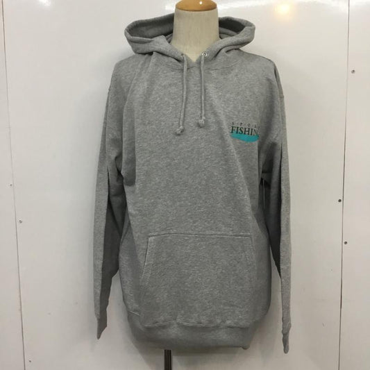 ビームス BEAMS パーカー 長袖 B.SportFishingPK タグ付 L プリント 灰 / グレー /  メンズ USED 古着 中古 10069588