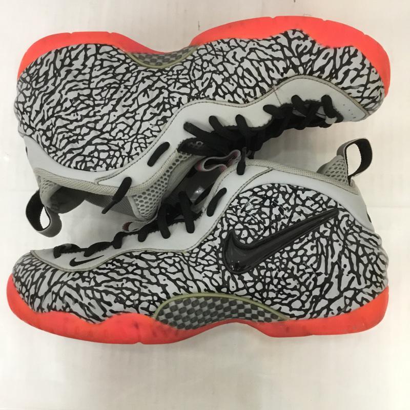 ナイキ NIKE スニーカー スニーカー 616750-002 AIR FOAMPOSITE PRO PRM エアフォームポジット プロ エレファント 28cm 28.0cm ワンポイント 黒 / ブラック / X 灰 / グレー / X 桃 / ピンク /  メンズ USED 古着 中古 10069649