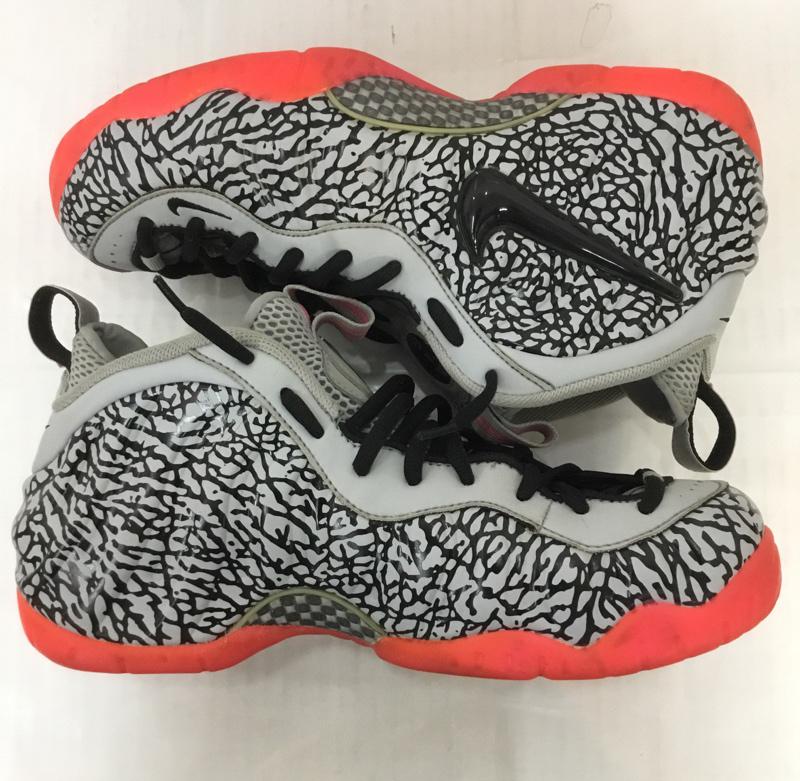 ナイキ NIKE スニーカー スニーカー 616750-002 AIR FOAMPOSITE PRO PRM エアフォームポジット プロ エレファント 28cm 28.0cm ワンポイント 黒 / ブラック / X 灰 / グレー / X 桃 / ピンク /  メンズ USED 古着 中古 10069649