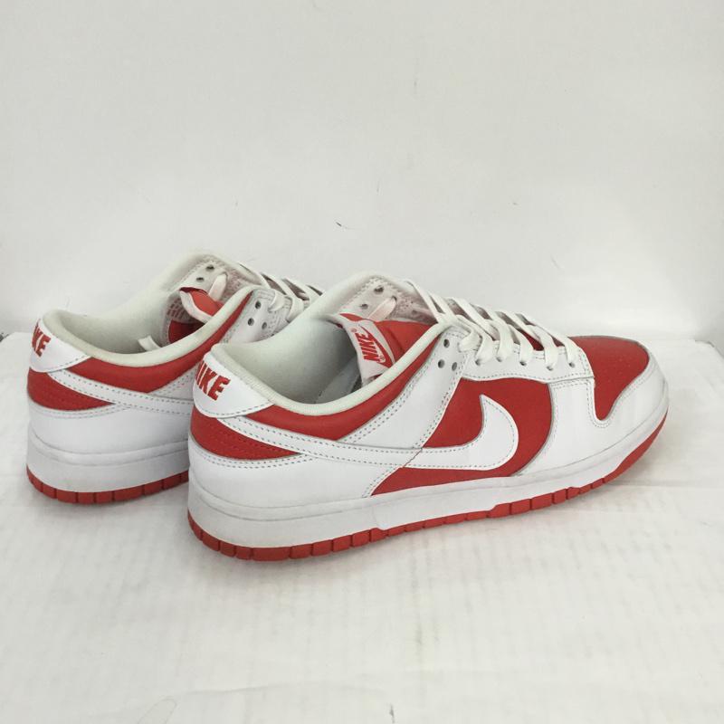 ナイキ NIKE スニーカー スニーカー DD1391 600 DUNK LOW RETRO CHAMPIONSHIP RED 29cm 箱有 29.0cm ロゴ、文字 白 / ホワイト / X 赤 / レッド /  メンズ USED 古着 中古 10069707