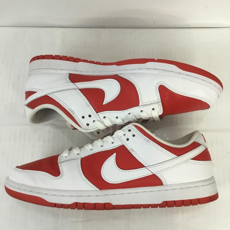 ナイキ NIKE スニーカー スニーカー DD1391 600 DUNK LOW RETRO CHAMPIONSHIP RED 29cm 箱有 29.0cm ロゴ、文字 白 / ホワイト / X 赤 / レッド /  メンズ USED 古着 中古 10069707