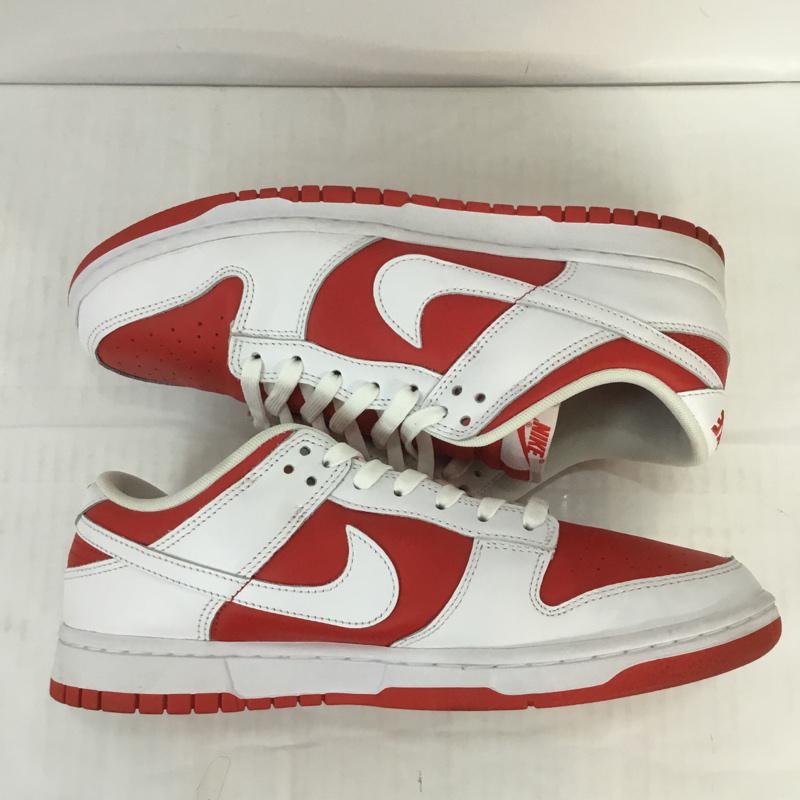 ナイキ NIKE スニーカー スニーカー DD1391 600 DUNK LOW RETRO CHAMPIONSHIP RED 29cm 箱有 29.0cm ロゴ、文字 白 / ホワイト / X 赤 / レッド /  メンズ USED 古着 中古 10069707