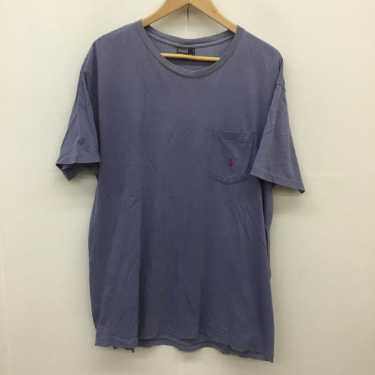 ポロバイラルフローレン Polo by RALPH LAUREN Tシャツ 半袖 90s アメリカ製 ポケット M ワンポイント 紫 / パープル /  メンズ USED 古着 中古 10069755