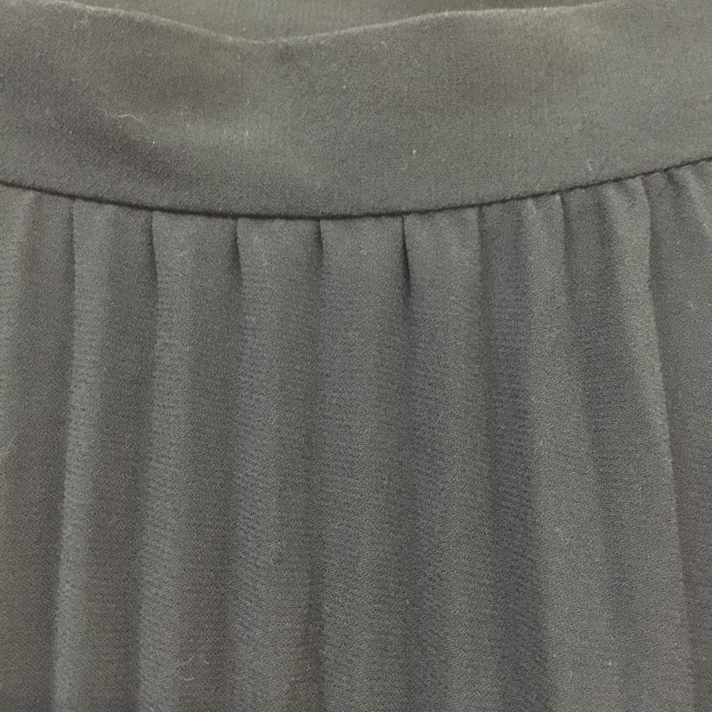 ザラ ZARA スカート ひざ丈スカート プリーツ アシンメトリー L 無地 黒 / ブラック /  レディース USED 古着 中古 10069824