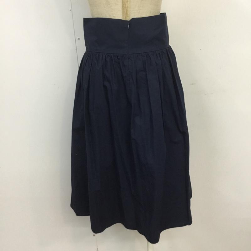 ザラベーシック ZARA BASIC スカート ひざ丈スカート レースアップ S 無地 紺 / ネイビー /  レディース USED 古着 中古 10069825