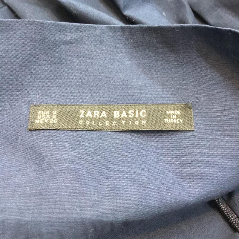 ザラベーシック ZARA BASIC スカート ひざ丈スカート レースアップ S 無地 紺 / ネイビー /  レディース USED 古着 中古 10069825