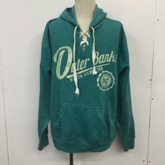 古着 USED パーカー 長袖 プルオーバー ロゴ ロゴ、文字 緑 / グリーン /  メンズ USED 古着 中古 10069857