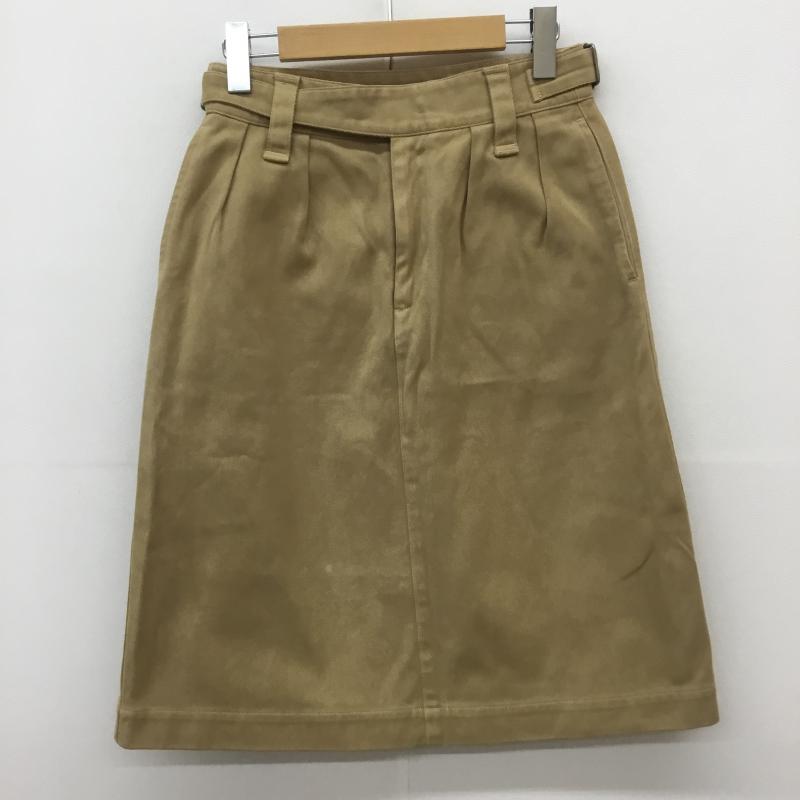エムエイチエル MHL. スカート ひざ丈スカート 1 無地 カーキ / カーキ /  レディース USED 古着 中古 10070005