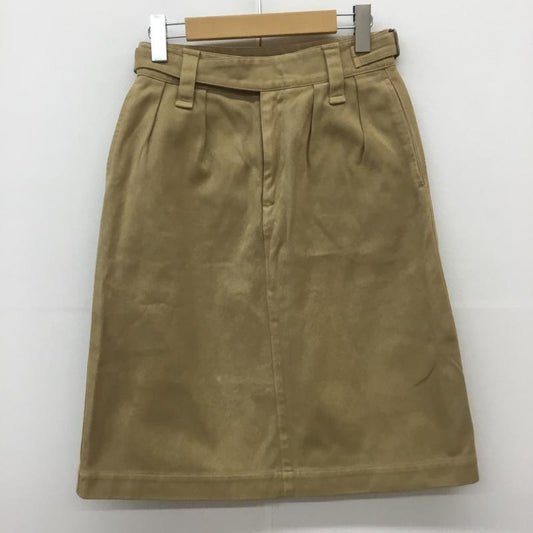エムエイチエル MHL. スカート ひざ丈スカート 1 無地 カーキ / カーキ /  レディース USED 古着 中古 10070005