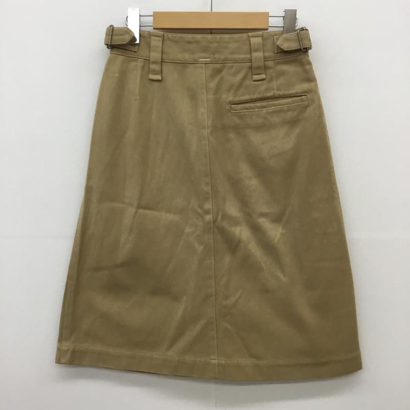 エムエイチエル MHL. スカート ひざ丈スカート 1 無地 カーキ / カーキ /  レディース USED 古着 中古 10070005