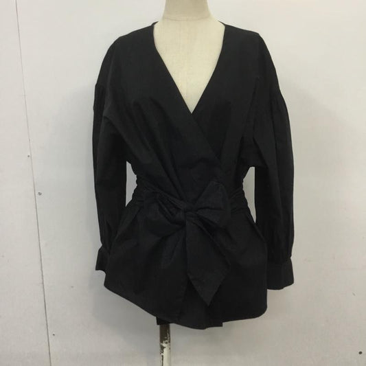 センスオブプレイス SENSEOFPLACE カットソー 長袖 AA86-23A001 カシュクールブラウス ウエストリボン FREE 無地 紺 / ネイビー /  レディース USED 古着 中古 10070035