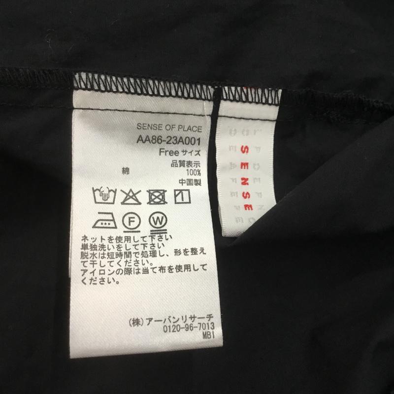 センスオブプレイス SENSEOFPLACE カットソー 長袖 AA86-23A001 カシュクールブラウス ウエストリボン FREE 無地 紺 / ネイビー /  レディース USED 古着 中古 10070035