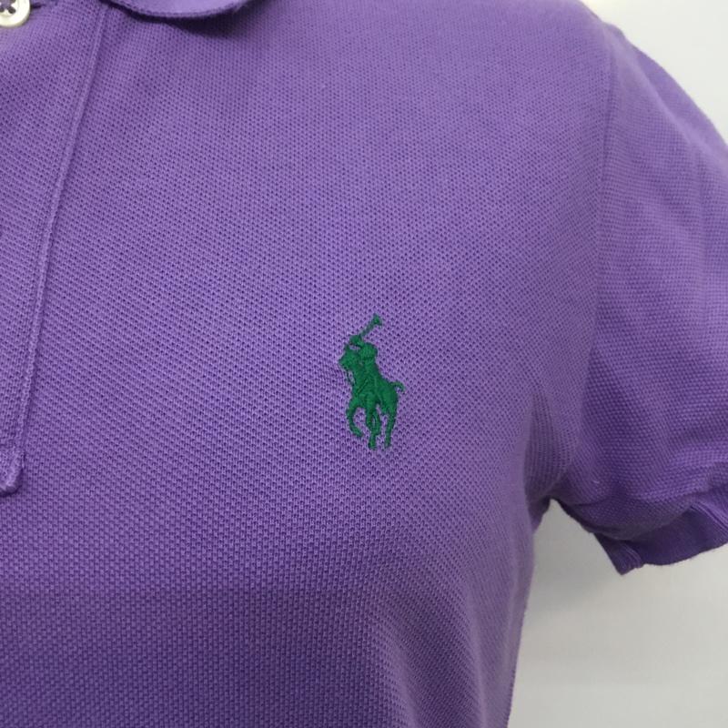 ラルフローレン RALPHLAUREN ポロシャツ 半袖 スキニーフィット S ワンポイント 紫 / パープル /  レディース USED 古着 中古 10070039