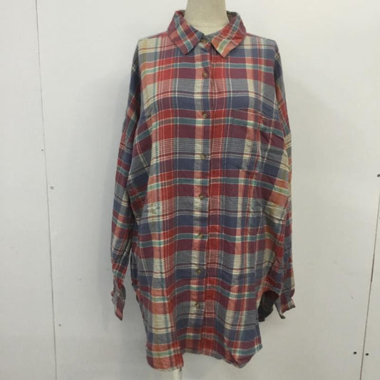アングリッド Ungrid シャツ、ブラウス 長袖 111810435601 ビッグルーズチェックシャツ FREE チェック 赤 / レッド / X 白 / ホワイト / X 青 / ブルー / X 黄 / イエロー /  レディース USED 古着 中古 10070046