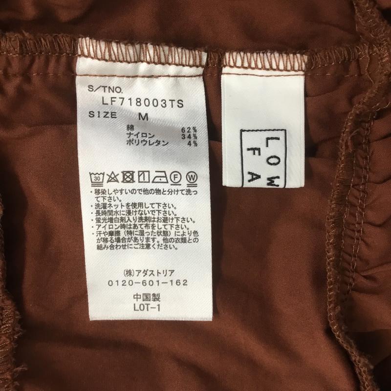 ローリーズファーム LOWRYS FARM ワンピース ひざ丈スカート LF718003TS ウエストキリカエワンピース Vネック M 無地 茶 / ブラウン /  レディース USED 古着 中古 10070051