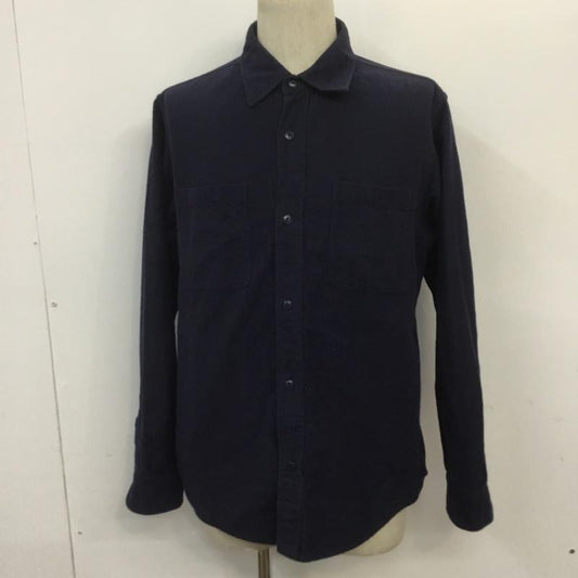 ショットブロス SCHOTT BROS. シャツ、ブラウス 長袖 3135042 コットン L 無地 紺 / ネイビー /  メンズ USED 古着 中古 10070088