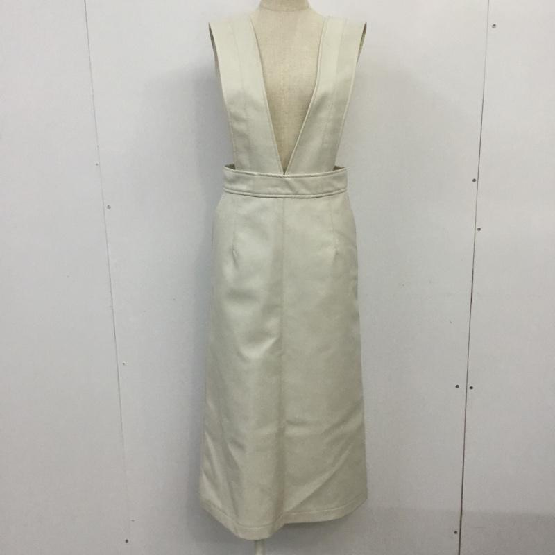 マウジー MOUSSY ワンピース ロングスカート 010DA730-6930 F/LEATHER SUSPENDER フェイクレザー 1 無地 アイボリー / アイボリー /  レディース USED 古着 中古 10070105