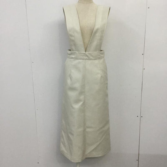 マウジー MOUSSY ワンピース ロングスカート 010DA730-6930 F/LEATHER SUSPENDER フェイクレザー 1 無地 アイボリー / アイボリー /  レディース USED 古着 中古 10070105