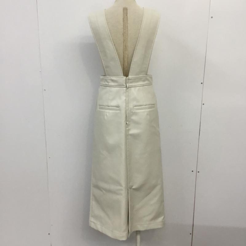 マウジー MOUSSY ワンピース ロングスカート 010DA730-6930 F/LEATHER SUSPENDER フェイクレザー 1 無地 アイボリー / アイボリー /  レディース USED 古着 中古 10070105