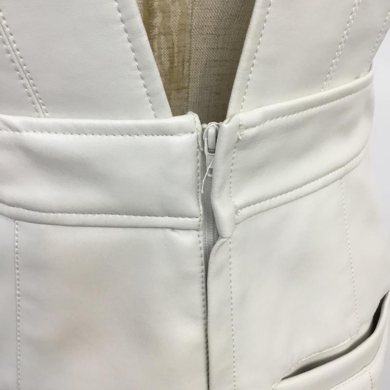 マウジー MOUSSY ワンピース ロングスカート 010DA730-6930 F/LEATHER SUSPENDER フェイクレザー 1 無地 アイボリー / アイボリー /  レディース USED 古着 中古 10070105