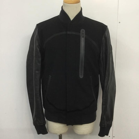 ナイキ NIKE ジャケット、上着 ジャンパー、ブルゾン 857500-010 DSTRYR JKT デストロイヤー レザースリーブ M 無地 黒 / ブラック /  メンズ USED 古着 中古 10070337