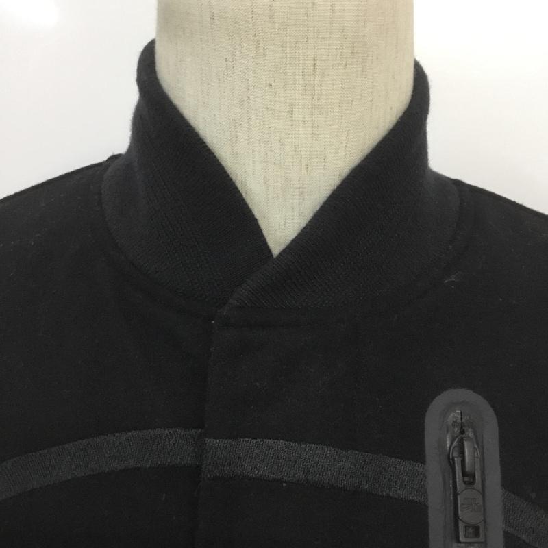 ナイキ NIKE ジャケット、上着 ジャンパー、ブルゾン 857500-010 DSTRYR JKT デストロイヤー レザースリーブ M 無地 黒 / ブラック /  メンズ USED 古着 中古 10070337