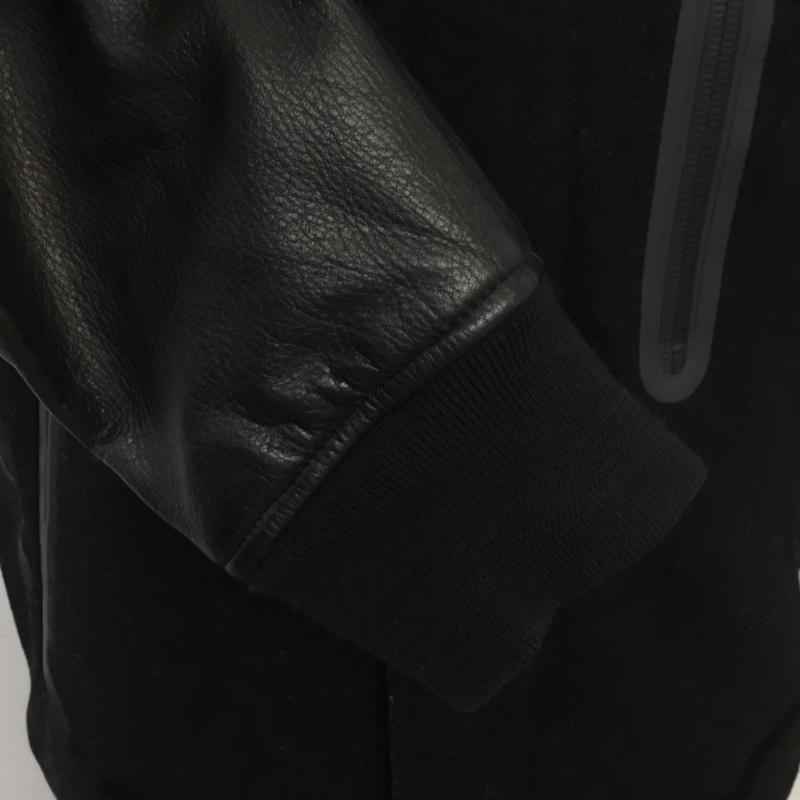 ナイキ NIKE ジャケット、上着 ジャンパー、ブルゾン 857500-010 DSTRYR JKT デストロイヤー レザースリーブ M 無地 黒 / ブラック /  メンズ USED 古着 中古 10070337