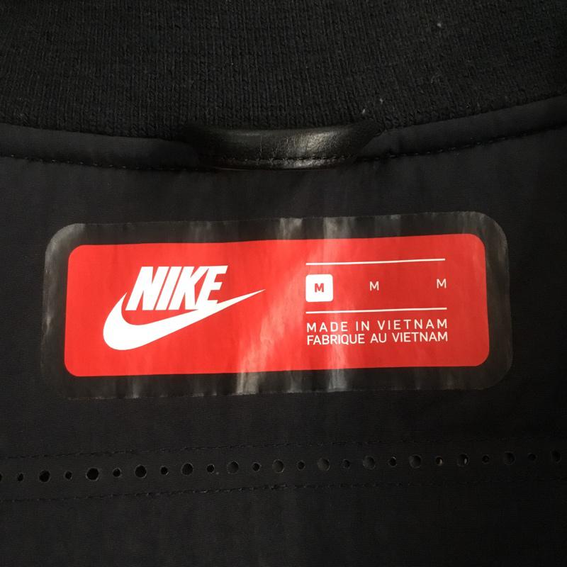ナイキ NIKE ジャケット、上着 ジャンパー、ブルゾン 857500-010 DSTRYR JKT デストロイヤー レザースリーブ M 無地 黒 / ブラック /  メンズ USED 古着 中古 10070337