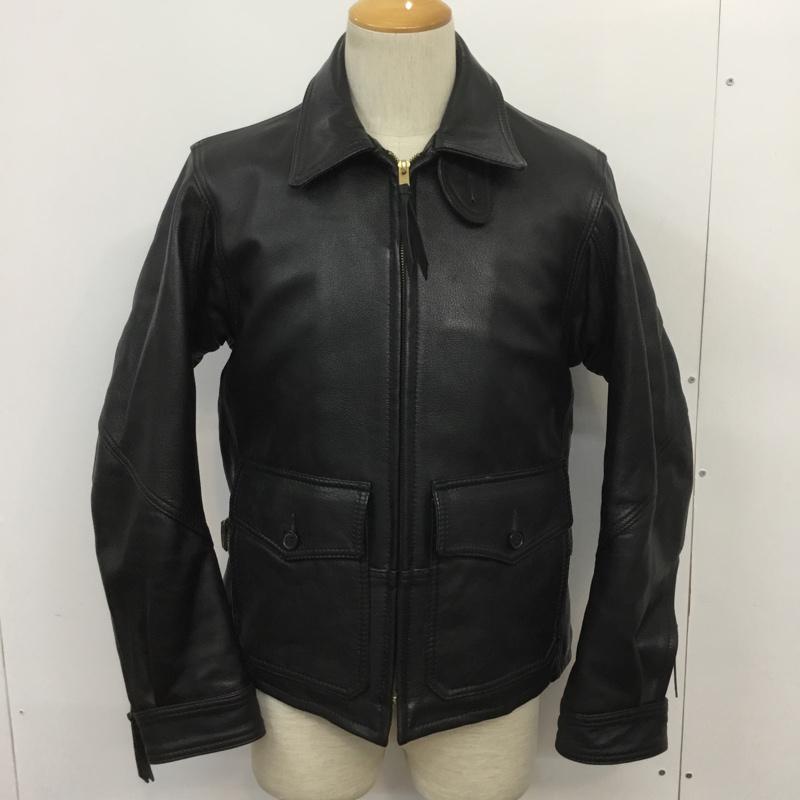 アヴィレックス AVIREX ジャケット、上着 レザージャケット 2191002 山羊革 M 無地 黒 / ブラック /  メンズ USED 古着 中古 10070363