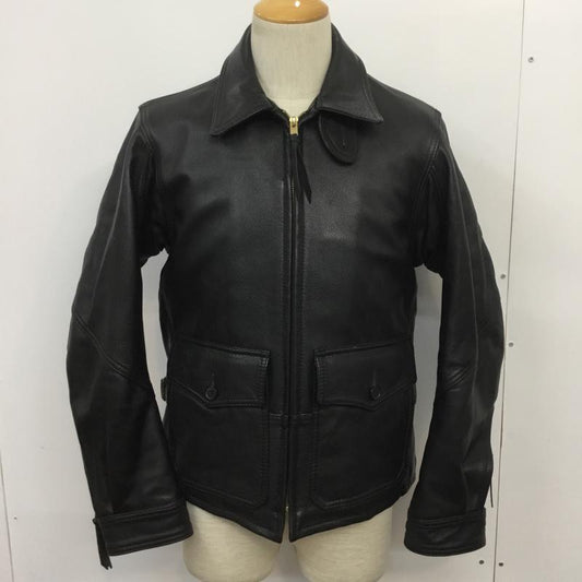 アヴィレックス AVIREX ジャケット、上着 レザージャケット 2191002 山羊革 M 無地 黒 / ブラック /  メンズ USED 古着 中古 10070363