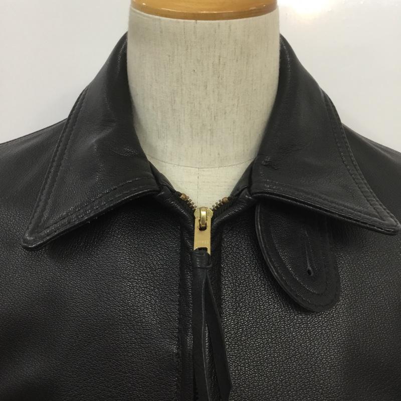 アヴィレックス AVIREX ジャケット、上着 レザージャケット 2191002 山羊革 M 無地 黒 / ブラック /  メンズ USED 古着 中古 10070363