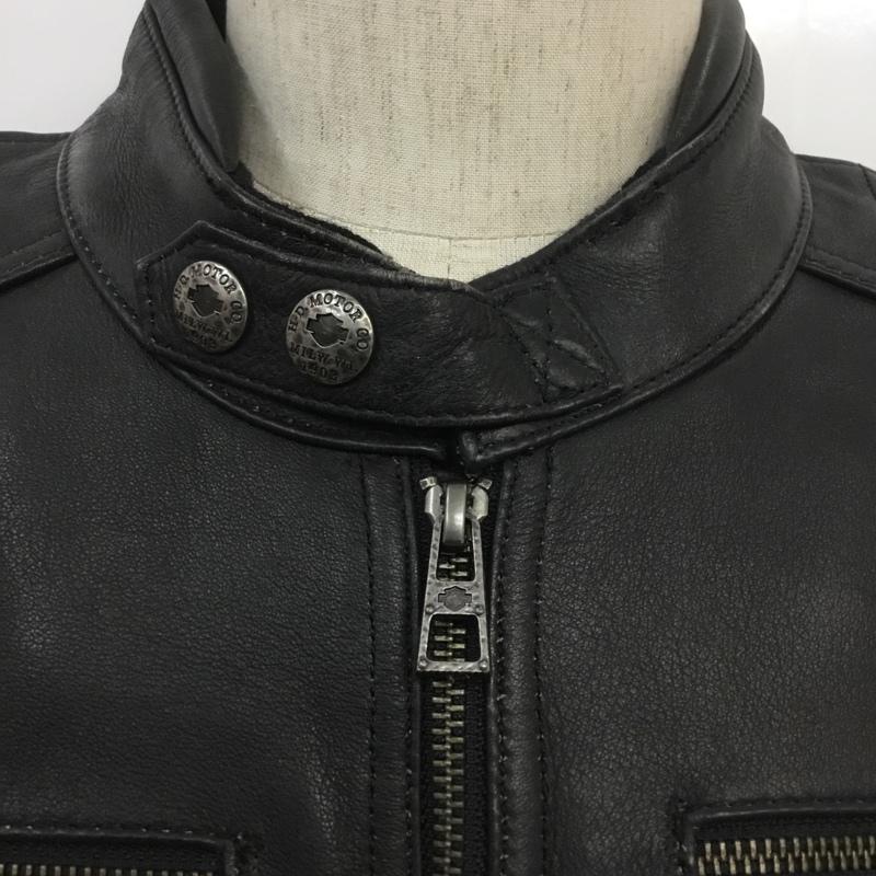 ハーレーダビッドソン Harley-Davidson ジャケット、上着 レザージャケット GDC-59363 ASYLUM L ロゴ、文字 黒 / ブラック /  メンズ USED 古着 中古 10070378