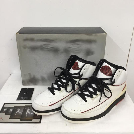 ナイキ NIKE スニーカー スニーカー 308308-161 AIR JORDAN 2 RETRO エアジョーダン 28.5cm 箱有 28.5cm ロゴ、文字 白 / ホワイト / X 黒 / ブラック / X えんじ / ワインレッド /  メンズ USED 古着 中古 10070433