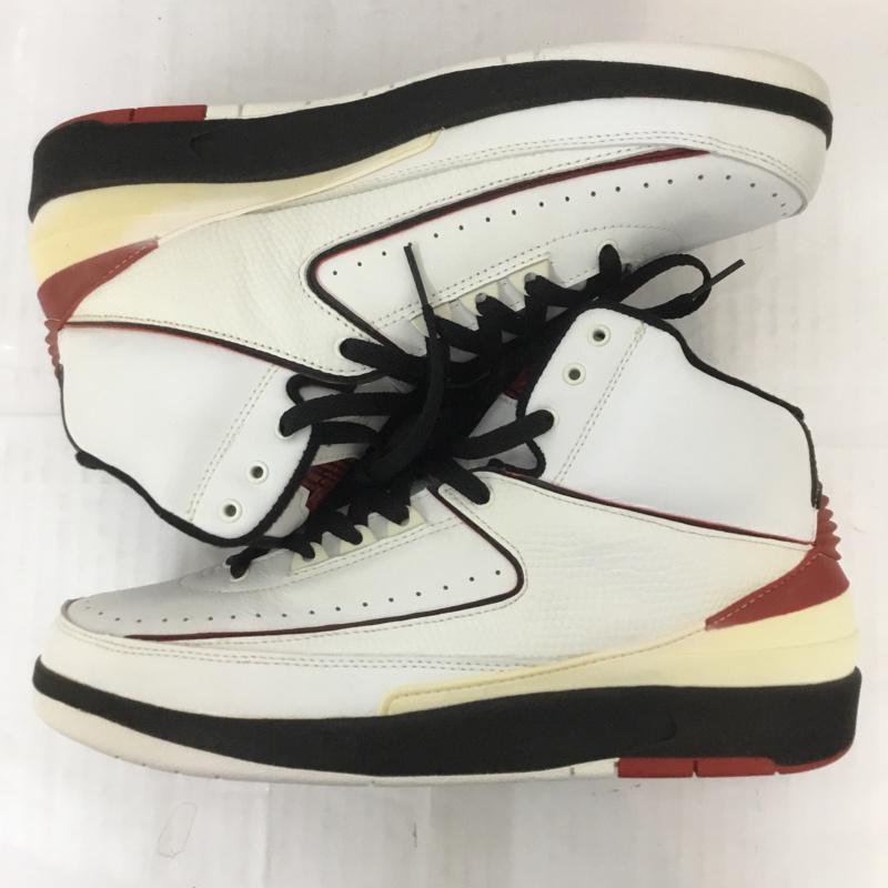 ナイキ NIKE スニーカー スニーカー 308308-161 AIR JORDAN 2 RETRO エアジョーダン 28.5cm 箱有 28.5cm ロゴ、文字 白 / ホワイト / X 黒 / ブラック / X えんじ / ワインレッド /  メンズ USED 古着 中古 10070433