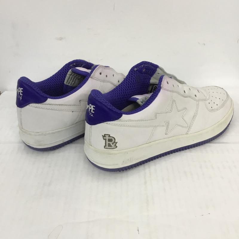 アベイシングエイプ A BATHING APE スニーカー スニーカー FS-01 BAPE STA 28cm 箱有 28.0cm ロゴ、文字 白 / ホワイト / X 紫 / パープル /  メンズ USED 古着 中古 10070434