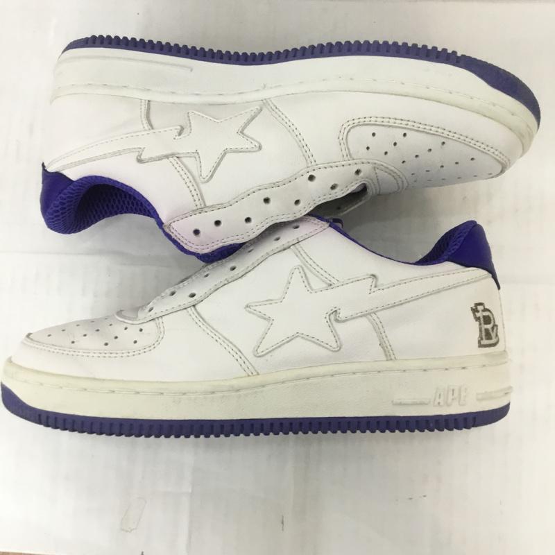 アベイシングエイプ A BATHING APE スニーカー スニーカー FS-01 BAPE STA 28cm 箱有 28.0cm ロゴ、文字 白 / ホワイト / X 紫 / パープル /  メンズ USED 古着 中古 10070434