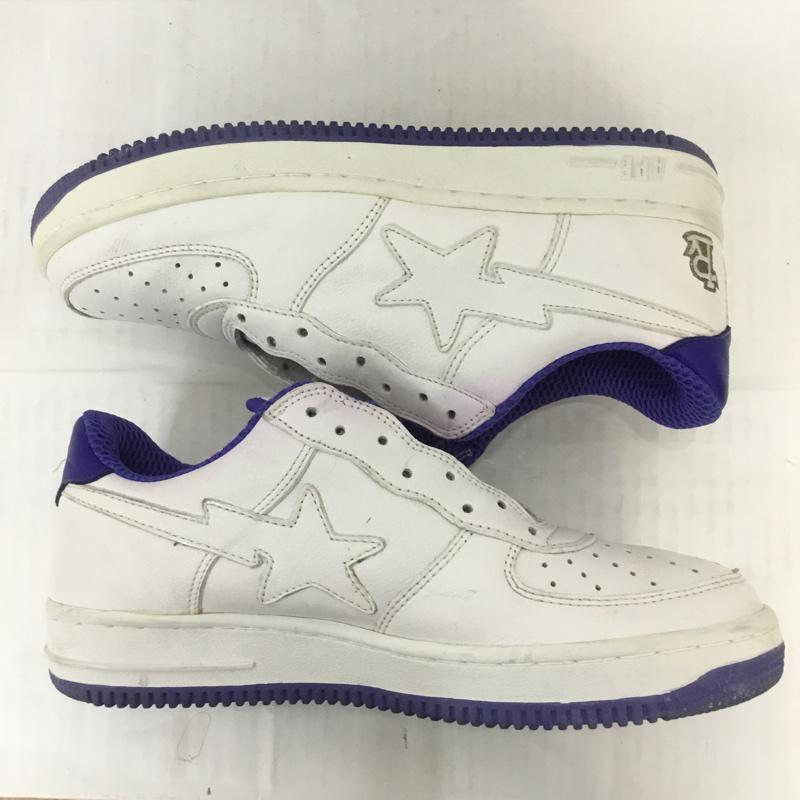 アベイシングエイプ A BATHING APE スニーカー スニーカー FS-01 BAPE STA 28cm 箱有 28.0cm ロゴ、文字 白 / ホワイト / X 紫 / パープル /  メンズ USED 古着 中古 10070434
