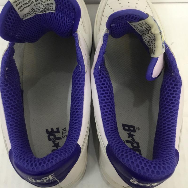 アベイシングエイプ A BATHING APE スニーカー スニーカー FS-01 BAPE STA 28cm 箱有 28.0cm ロゴ、文字 白 / ホワイト / X 紫 / パープル /  メンズ USED 古着 中古 10070434