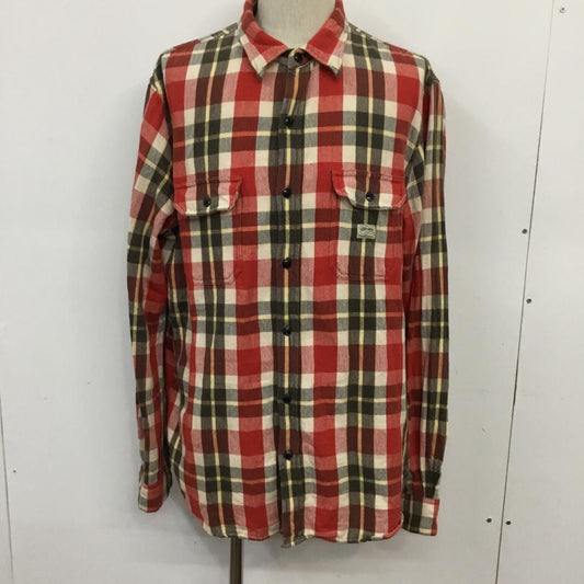 デニムアンドサプライラルフローレン DENIM & SUPPLYRALPHLAUREN シャツ、ブラウス 長袖 ワークシャツ L チェック 赤 / レッド / X 白 / ホワイト / X 黄 / イエロー / X チャコールグレー / チャコールグレー /  メンズ USED 古着 中古 10070546