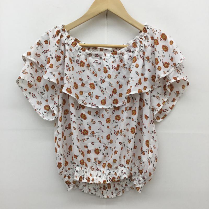 イーハイフンワールドギャラリーピー E hyphen world gallery PEACE カットソー 半袖 FREE 花柄 白 / ホワイト /  レディース USED 古着 中古 10070677