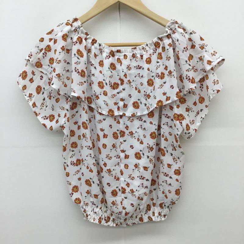 イーハイフンワールドギャラリーピー E hyphen world gallery PEACE カットソー 半袖 FREE 花柄 白 / ホワイト /  レディース USED 古着 中古 10070677