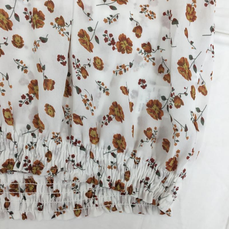 イーハイフンワールドギャラリーピー E hyphen world gallery PEACE カットソー 半袖 FREE 花柄 白 / ホワイト /  レディース USED 古着 中古 10070677