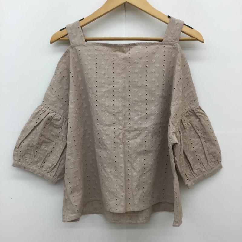 アースミュージックアンドエコロジー earth music&ecology カットソー 半袖 タグ付 FREE  ベージュ / ベージュ /  レディース USED 古着 中古 10070693