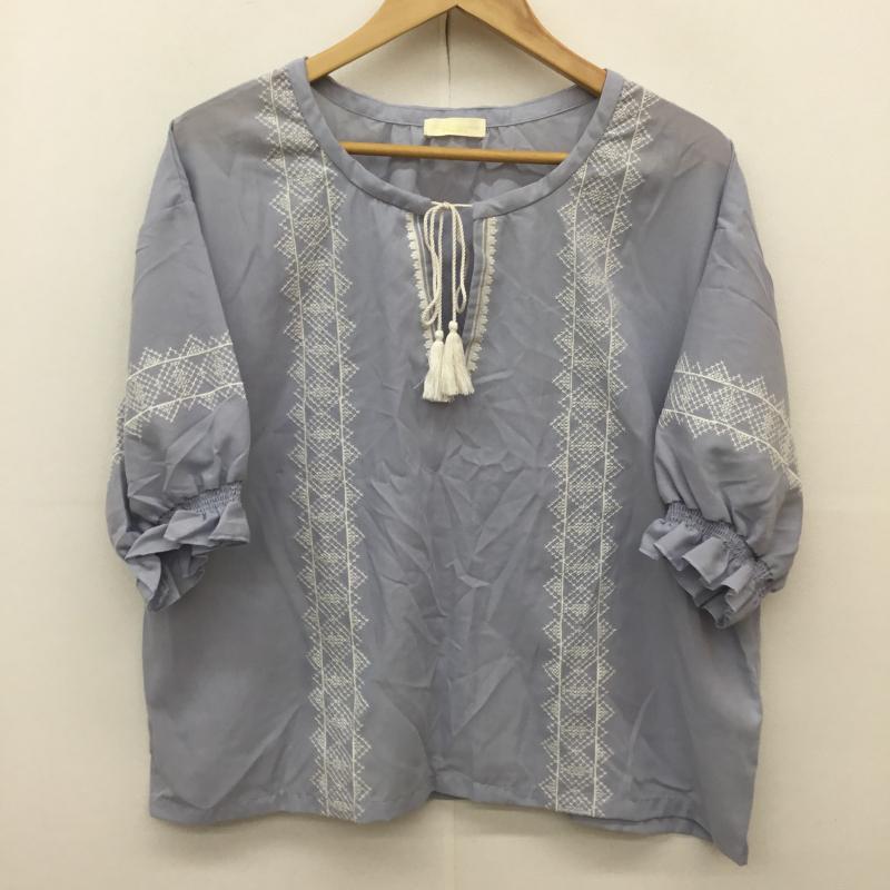 アースミュージックアンドエコロジー earth music&ecology カットソー 半袖 FREE  水色 / ライトブルー /  レディース USED 古着 中古 10070701