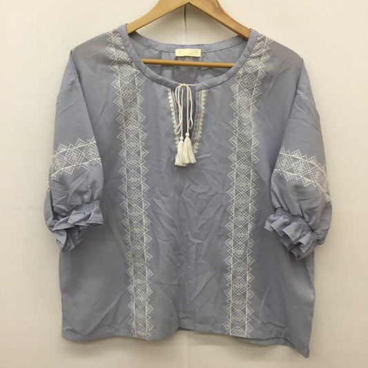 アースミュージックアンドエコロジー earth music&ecology カットソー 半袖 FREE  水色 / ライトブルー /  レディース USED 古着 中古 10070701